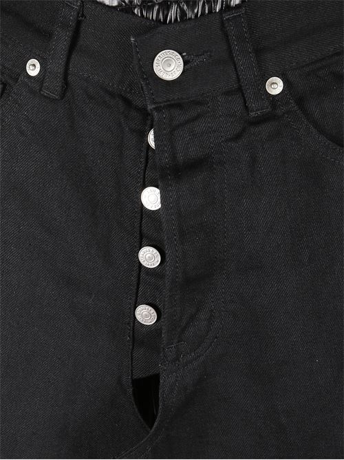 Jeans in denim ed ecopelle JUNYA WATANABE | JPP2070511BLACKBLACK